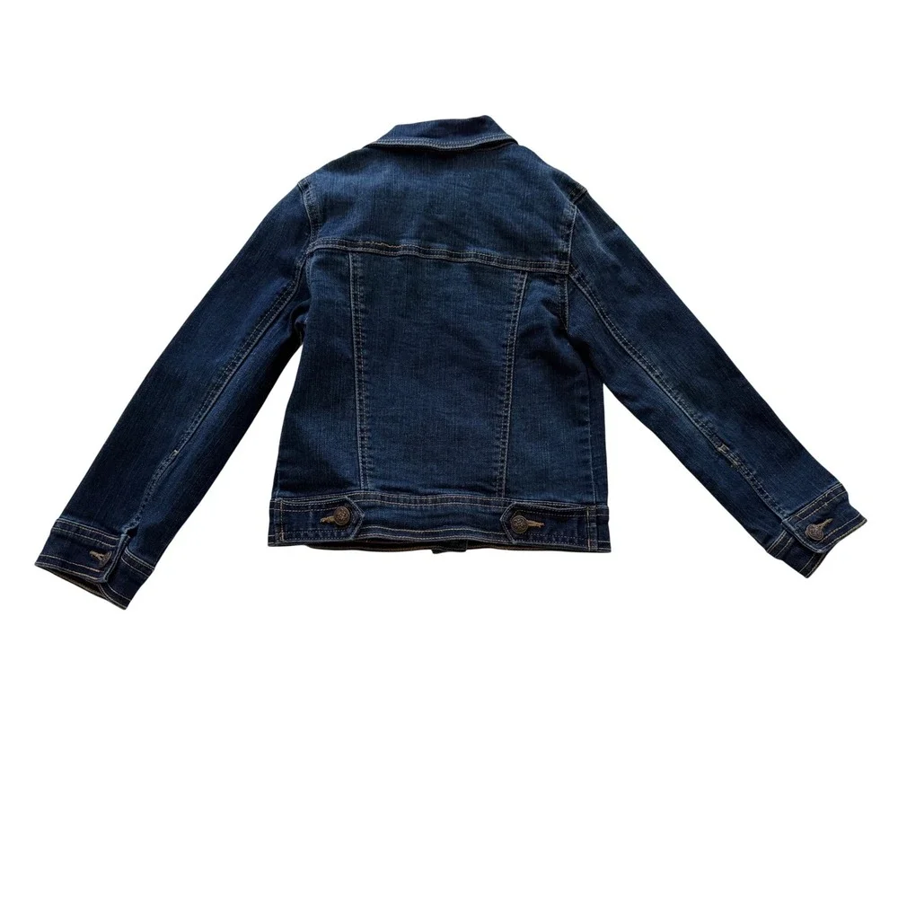 Copper Key Toddler Girls Denim Jacket Size 3T Dark Wash Button Front‎ Stretch